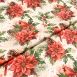 Tricoline Exclusiva JLM Natal Flor com Cardeal 100% Algodão - Variante 1 Tricoline Exclusiva JLM Natal Flor com Cardeal 100% Algodão - Variante 1