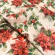Tricoline Exclusiva JLM Natal Flor com Cardeal 100% Algodão - Variante 1 Tricoline Exclusiva JLM Natal Flor com Cardeal 100% Algodão - Variante 1
