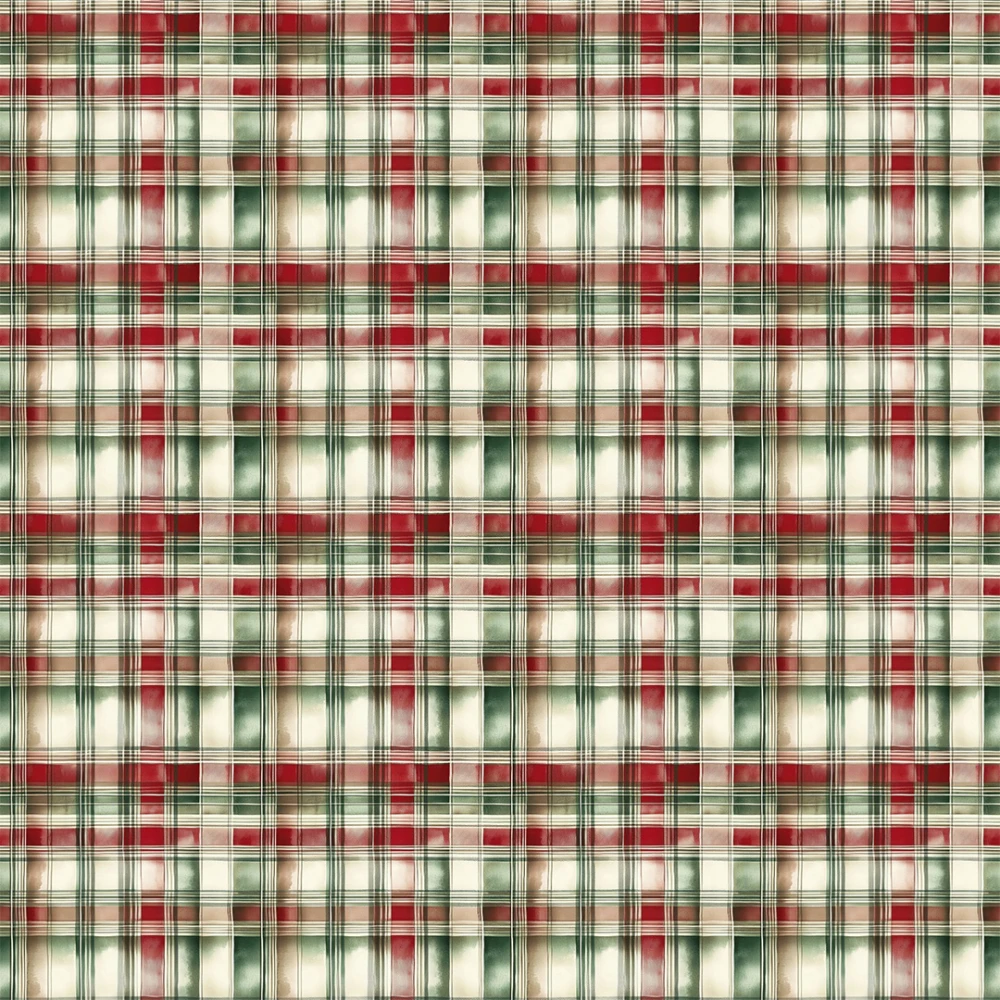Tricoline Exclusiva JLM Natal Xadrez Vintage 100% Algodão - Variante 1