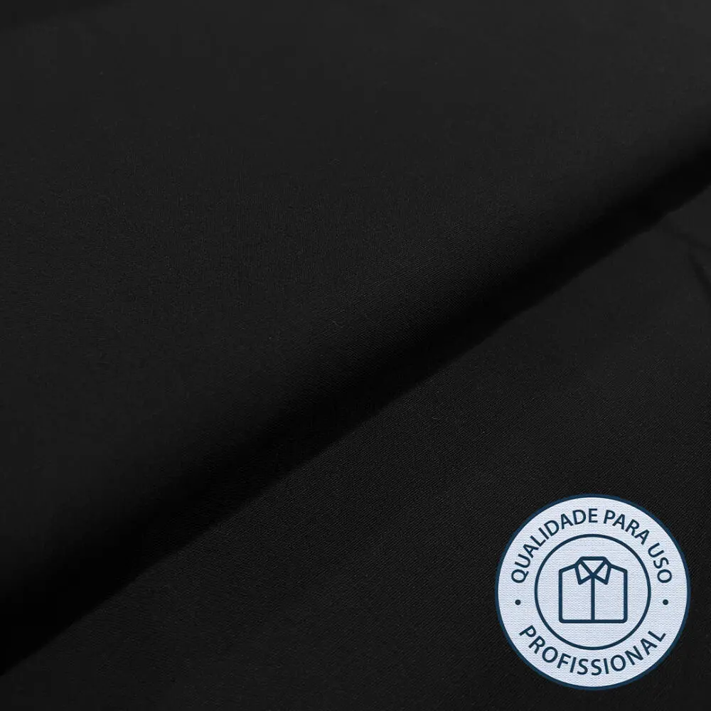 Tricoline FIT Para Camisaria Lisa Cores Escuras 67% Poliester 33% Algodão 1,60L - Preto