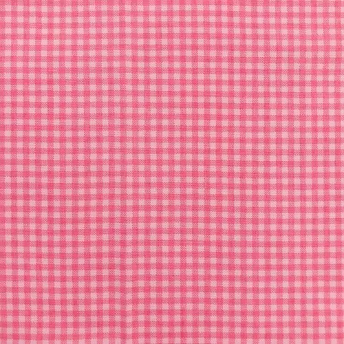 Tricoline Fabricart Xadrez Rosa 100% Algodão 1,50m Largura - Rosa chiclets
