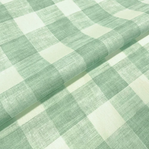 Tricoline Fernando Maluhy Coleção Xadrez Decora 100% Algodão 1,50m Largura - Verde bebê