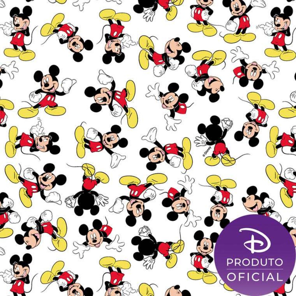 Tricoline Fernando Maluhy - Mickey Mouse - 100% Algodão - C01