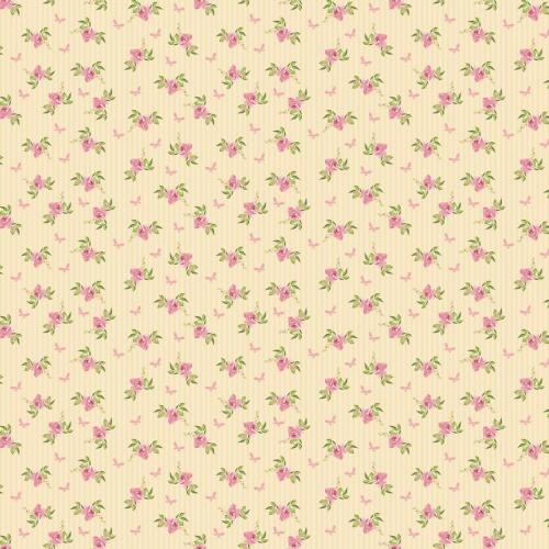 Tricoline Fernando Maluhy - Mini Flor Listrada - 100% Algodão - C03