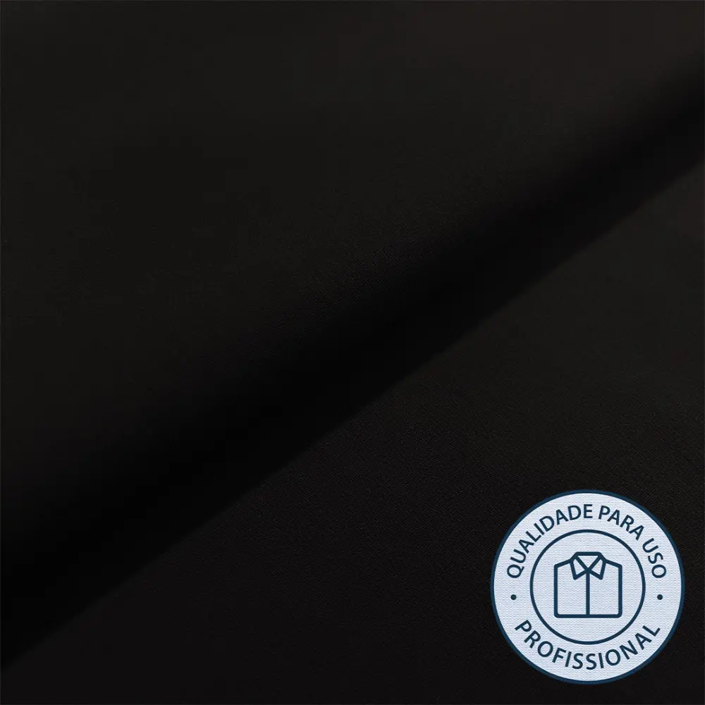Tricoline Lisa POPLIN Para Camisaria Com Elastano 75% Poliester 21% Algodão 4% Elastano 1,30L - Preto
