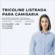 Tricoline Listrada Para Camisaria Com Elastano 29% Algodão 67% Poliéster 4% Elastano 1,40L - 1428 - azul claro