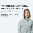 Tricoline Listrada Para Camisaria Com Elastano 29% Algodão 67% Poliéster 4% Elastano 1,40L - 2261 - verde claro