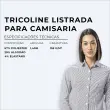 Tricoline Listrada Para Camisaria Com Elastano 29% Algodão 67% Poliéster 4% Elastano 1,40L - 9209 - cinza medio