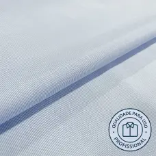 Tricoline Listrada Para Camisaria Sem Elastano 67% Algodão 33% Poliéster 1,50L - 1428 - azul claro