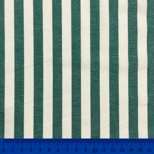 Tricoline Listras Grandes Fio Tinto 100% Algodão - Verde bandeira