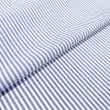 Tricoline Listras Médias Fio Tinto 100% Algodão - Azul royal