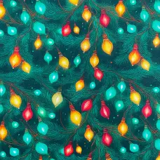 Tricoline Luzinhas de Natal 100% Algodão - 1,50m largura - Variante 1