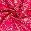 Tricoline Natal Contorno Flores com Glitter 100% Algodão - 1,50m largura - Vermelho