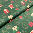 Tricoline Natal Presentes fundo Verde 100% Algodão - 1,50m largura - Variante 1