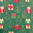 Tricoline Natal Presentes fundo Verde 100% Algodão - 1,50m largura - Variante 1