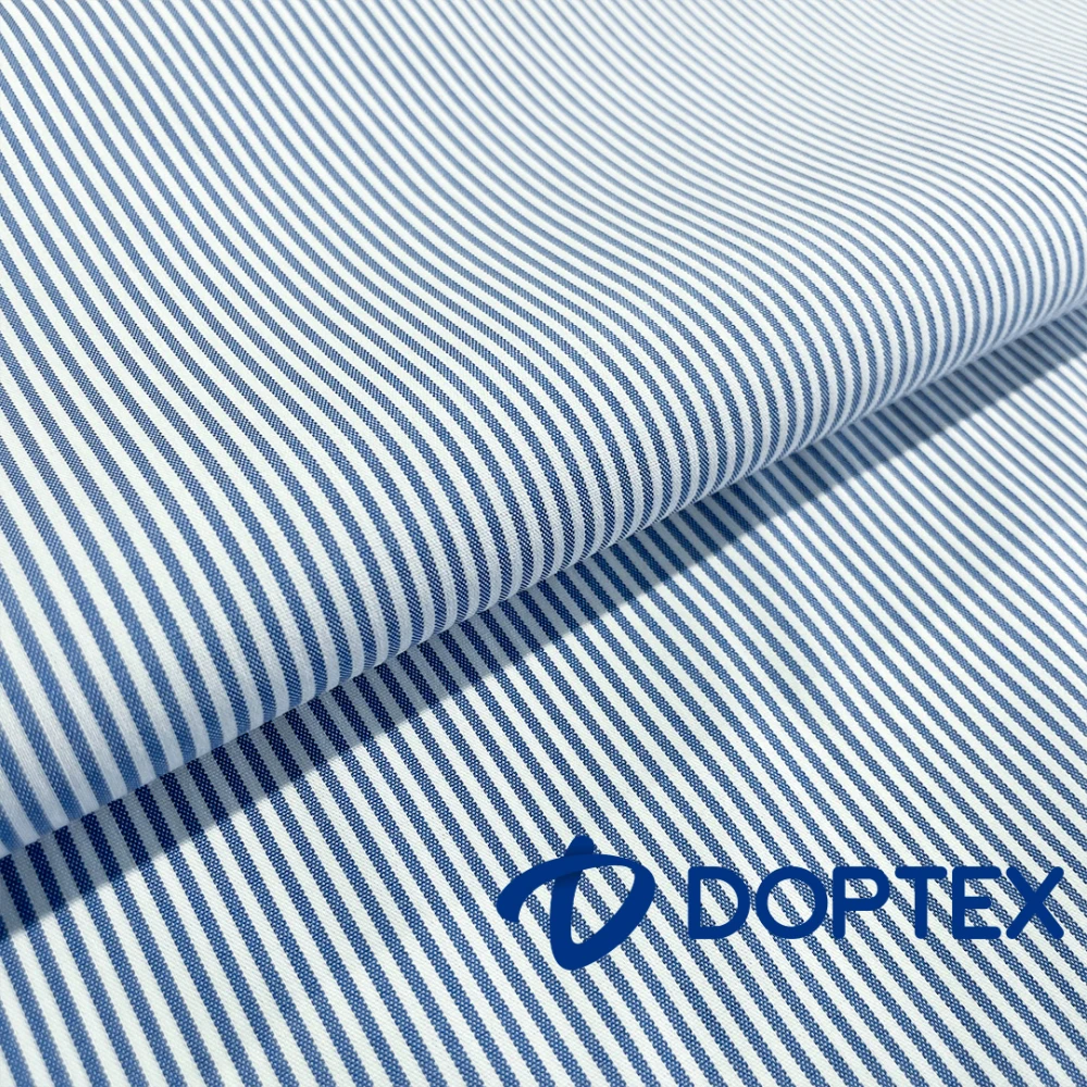 Tricoline SAVILLE DOPTEX Para Camisaria Com Elastano 29% Algodão 67% Poliéster 4% Elastano 1,40L - 1428 - azul claro