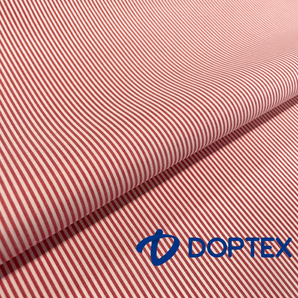 Tricoline SAVILLE DOPTEX Para Camisaria Com Elastano 29% Algodão 67% Poliéster 4% Elastano 1,40L - 5179 - vermelho