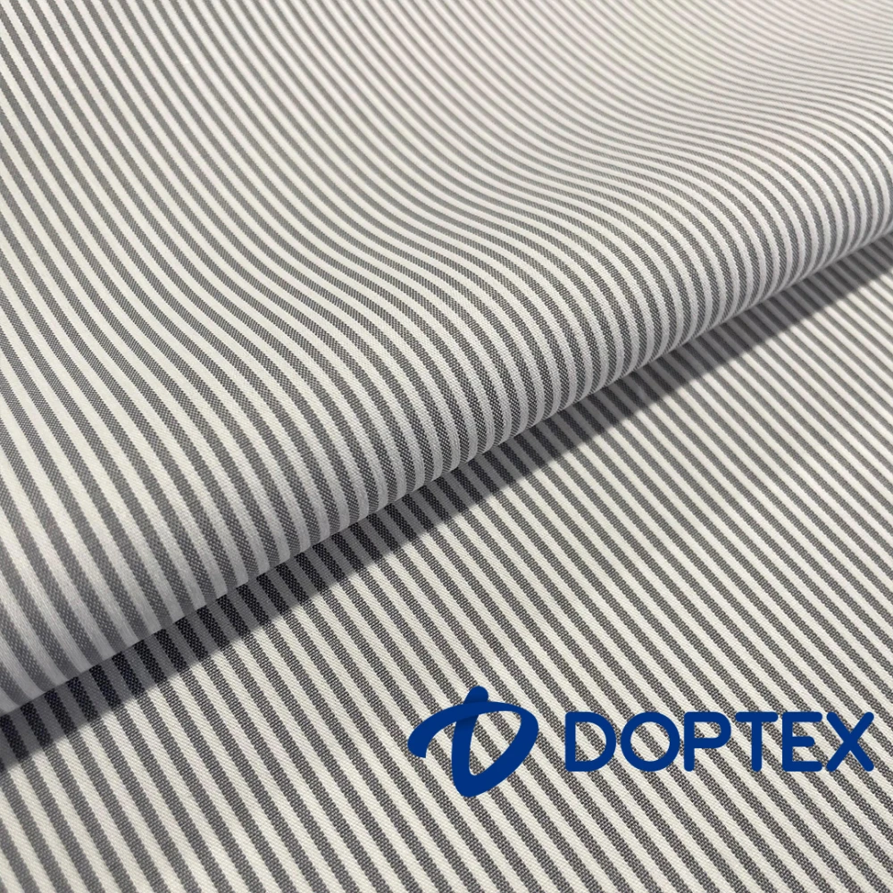 Tricoline SAVILLE DOPTEX Para Camisaria Com Elastano 29% Algodão 67% Poliéster 4% Elastano 1,40L - 9209 - cinza medio