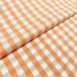Tricoline Xadrez Fio Tinto - Extra Grande - 100% Algodão - Laranja