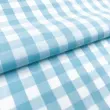 Tricoline Xadrez Fio Tinto - Extra Grande - 100% Algodão - Azul bebê