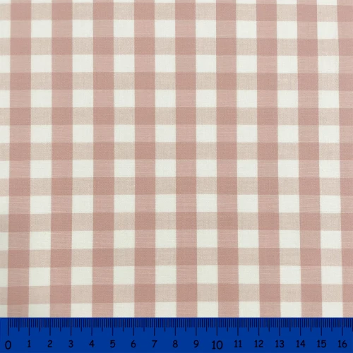 Tricoline Xadrez Fio Tinto - Extra Grande - 100% Algodão - Rose
