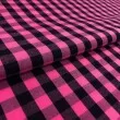 Tricoline Xadrez Fio Tinto - Extra Grande - 100% Algodão - Pink com preto