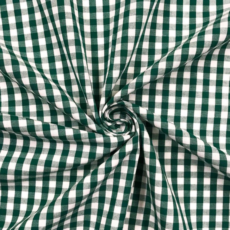 Tricoline Xadrez Fio Tinto - Grande - 100% Algodão - Verde bandeira