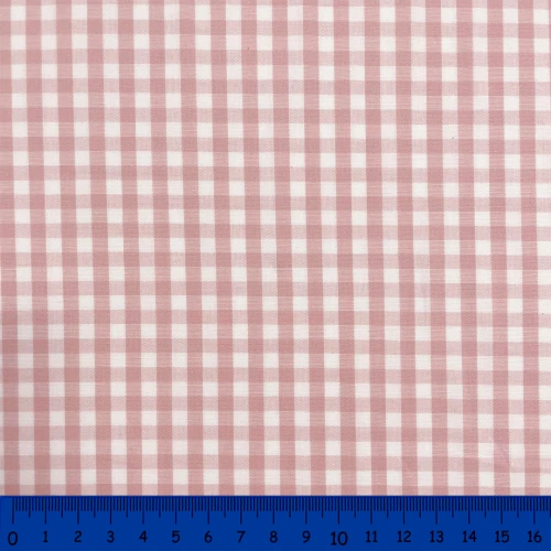 Tricoline Xadrez Fio Tinto - Grande - 100% Algodão - Rose