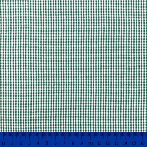 Tricoline Xadrez Fio Tinto - Pequeno - 100% Algodão - Verde bandeira