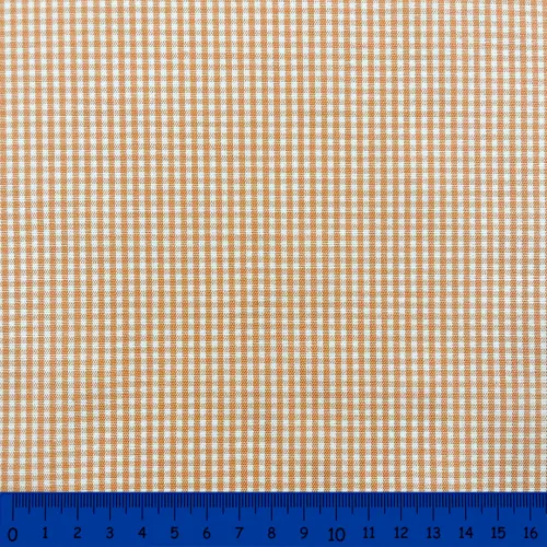 Tricoline Xadrez Fio Tinto - Pequeno - 100% Algodão - Laranja
