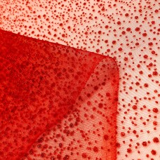 Tule PA com Glitter Permanente 100% Poliester 1,55m largura - Vermelho
